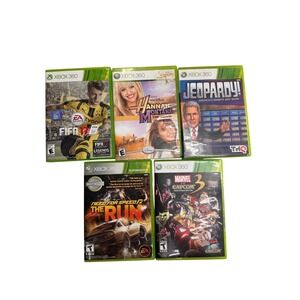 Xbox 360 Game Lot FIFA 17 Need For Speed The Run Marvel Vs Capcom 3 Bundle